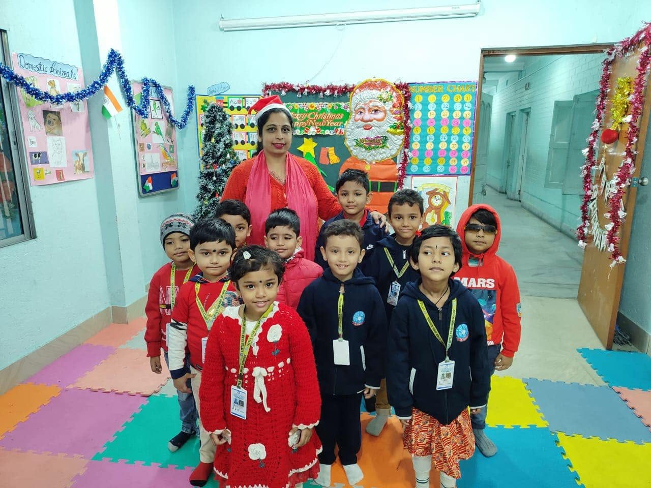 Teacher and students at Little Star High School